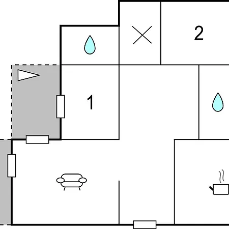 Two-bedroom In Cancelada Appartement